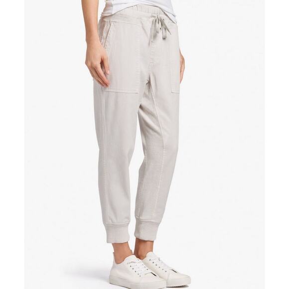 Standard James Perse Relaxed Canvas Linen Pant Silver Beige Womens 1 US Small - Picture 1 of 9